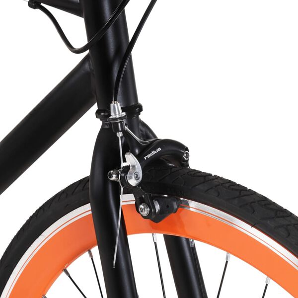 vidaXL Bicykel s pevným prevodom čierno-oranžový 700c 55 cm