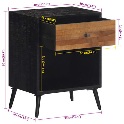 vidaXL Nočný stolík 40x30x50 cm masívne tíkové drevo