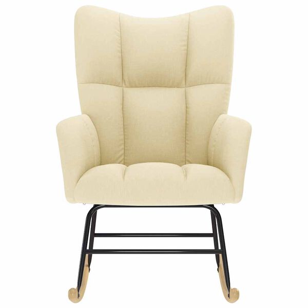 vidaXL Hojdacie kreslo kr&eacute;mov&eacute; l&aacute;tkov&eacute;