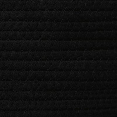 vidaXL Úložný kôš s vekom bielo-čierny Ø40x35 cm bavlna