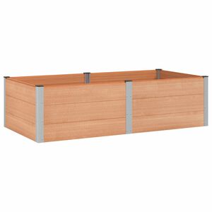 vidaXL Vyv&yacute;&scaron;en&yacute; z&aacute;hradn&yacute; z&aacute;hon Hned&aacute; 200 x 100 x 54 cm WPC a hlin&iacute;k