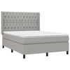 vidaXL Boxspring posteľ s matracom bledosiv&yacute; 140x190 cm l&aacute;tka