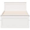 vidaXL Rám postele s matracom a čelom biely 90x190 cm masívna borovica