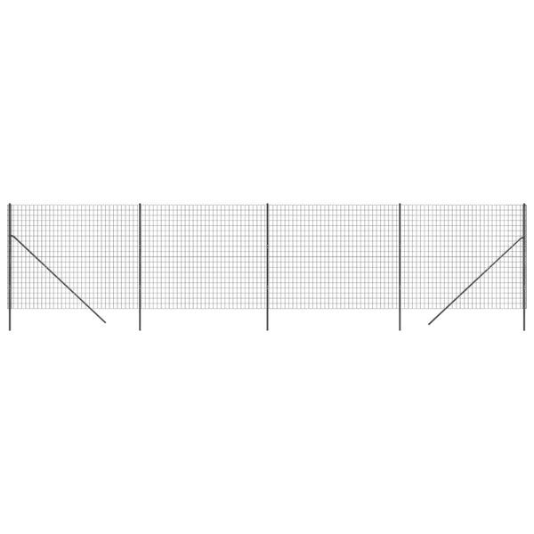 vidaXL Dr&ocirc;ten&yacute; plot antracitov&yacute; 2,2x10 m pozinkovan&aacute; oceľ
