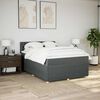 vidaXL Boxspring posteľ s matracom tmavosiv&aacute; 140x200 cm l&aacute;tka