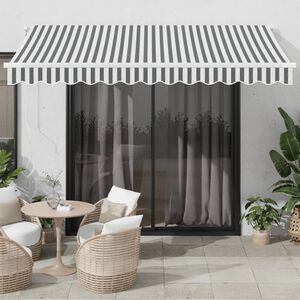 vidaXL Automaticky zaťahovacia mark&iacute;za antracit a biela 350x250 cm