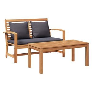 vidaXL lavička Hned&aacute; a tmavo&scaron;ed&aacute; 110 x 66 x 76 cm Hust&eacute; teakov&eacute; drevo