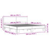 vidaXL Posteľn&yacute; r&aacute;m dymov&yacute; dub 200x200 cm kompozitn&eacute; drevo a kov
