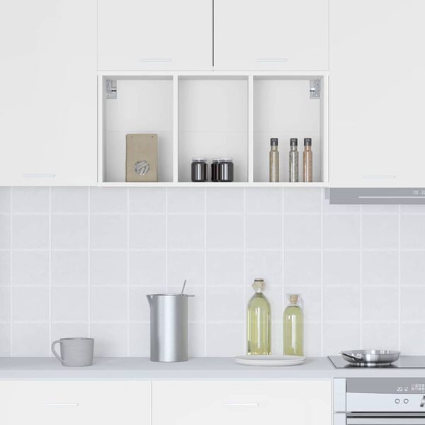 vidaXL Z&aacute;vesn&aacute; skrinka Biela 40 x 29,5 x 80 cm Kompozitn&eacute; drevo