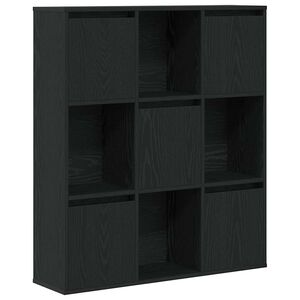 vidaXL Knižnica čierny dub 89x24x101,5 cm kompozitn&eacute; drevo