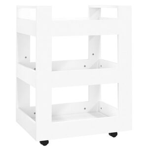 vidaXL Kuchynsk&yacute; voz&iacute;k biely 60x45x80 cm upraven&eacute; drevo