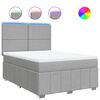 vidaXL Boxspring posteľ s matracom svetlosiv&aacute; 100x200 cm l&aacute;tka