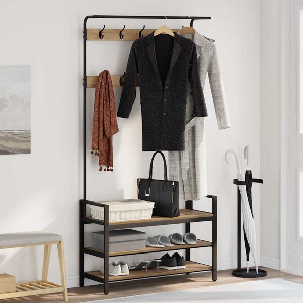 vidaXL Ve&scaron;iak Remeseln&yacute; dub 95 x 34 x 184 cm Kompozitn&eacute; drevo