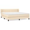 vidaXL Posteľn&yacute; r&aacute;m boxspring s matracom kr&eacute;mov&yacute; 160x200 cm l&aacute;tka