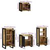 vidaXL Sada k&uacute;peľňov&eacute;ho n&aacute;bytku so z&aacute;suvkou 4 pcs Mas&iacute;vne mango drevo