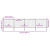 vidaXL Záhradný plot s vrchnou časťou z ocele 714,5x150 cm čierny