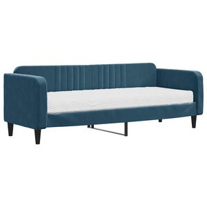 vidaXL Denn&aacute; posteľ s matracom modr&aacute; 80x200 cm zamat