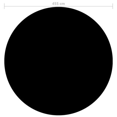 vidaXL Bazénová plachta, čierna 455 cm, PE
