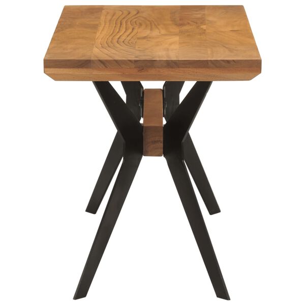 vidaXL Jedálenská lavica 110x40x46 cm masívne akáciové drevo a oceľ