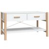 vidaXL Konferenčn&yacute; stol&iacute;k biely 82x48x45 cm spracovan&eacute; drevo