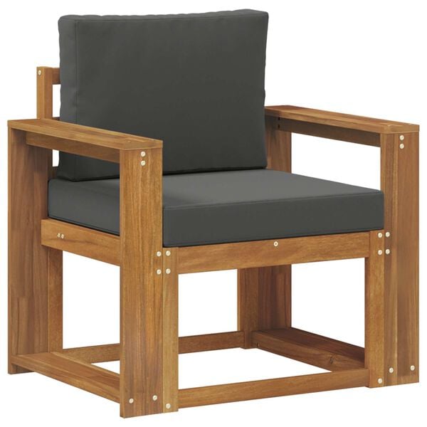 vidaXL Vonkaj&scaron;ia pohovka Mas&iacute;vne ak&aacute;ciov&eacute; drevo a polyester Pr&iacute;rodn&aacute;