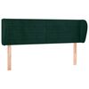 vidaXL Čelo postele so z&aacute;hybmi tmavozelen&yacute; 147x23x78/88 cm zamat