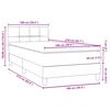 vidaXL Posteľn&yacute; r&aacute;m boxspring s matracom a LED tmavosiv&yacute; 100x210 cm zamat