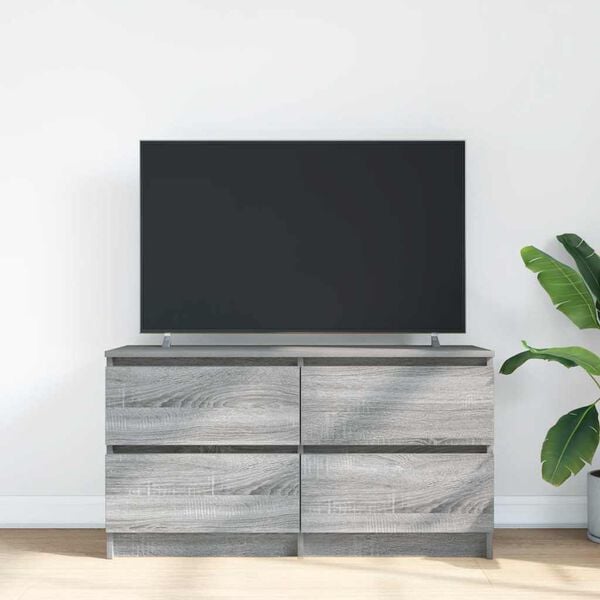 TV Skrinka vidaXL Siv&aacute; Sonoma 100x35x54 cm Kon&scaron;trukčn&eacute; drevo