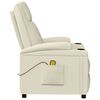 vidaXL Mas&aacute;žne kreslo, kr&eacute;movo biele, umel&aacute; koža