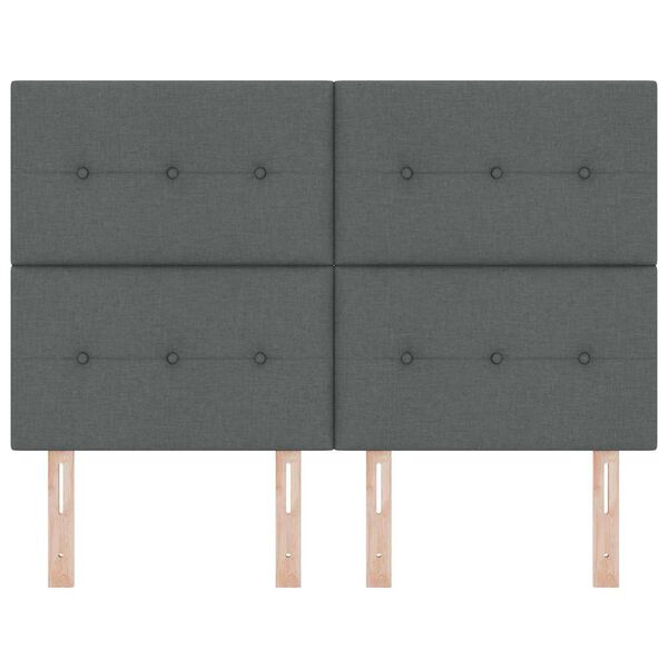 vidaXL Zadné čelo s čelnou doskou Tmavo šedá 144 cm Umelá koža