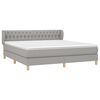 vidaXL Boxspring posteľ s matracom bledosiv&aacute; 180x200 cm l&aacute;tka