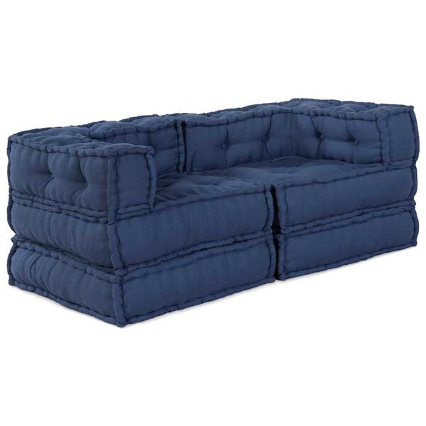 vidaXL Modulárna pohovka 2 pcs Indigo 140 x 70 x 56 cm látka