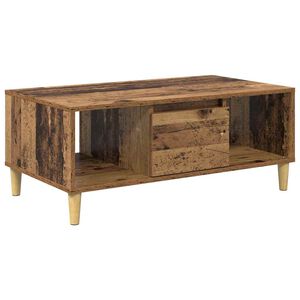 vidaXL Konferenčn&yacute; stol&iacute;k so z&aacute;suvkou Star&eacute; drevo 90 x 50 x 26.5 cm