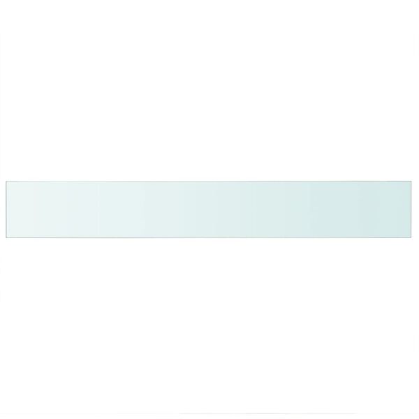 vidaXL Poličkový panel z priehľadného skla, 90x12 cm