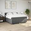 vidaXL Boxspring posteľ s matracom tmavosivá 180x200 cm látka