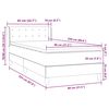 vidaXL Posteľn&yacute; r&aacute;m boxspring s matracom tmavosiv&yacute; 80x220 cm zamat