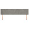 vidaXL Čelo postele so z&aacute;hybmi bledosiv&eacute; 183x16x78/88 cm zamat