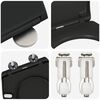 vidaXL Rýchlo uvoľňovacie wc sedátko Čierna 44.8 x 37.3 x 4.2 cm