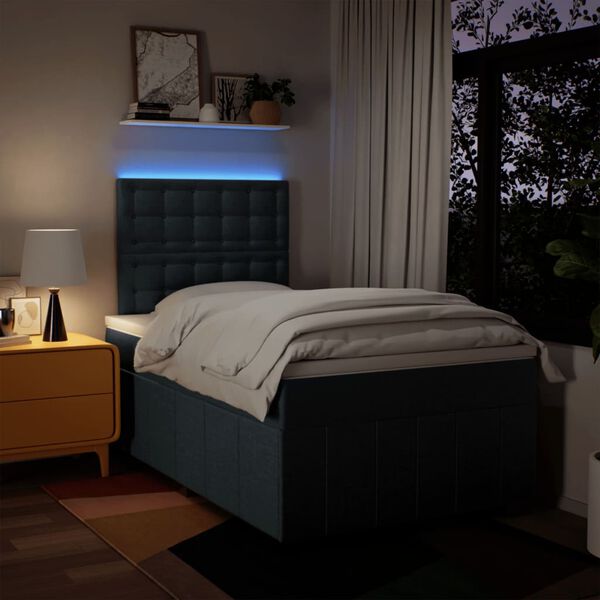 vidaXL Boxspring posteľ s matracom modr&aacute; 120x190 cm l&aacute;tka