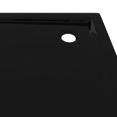 vidaXL Štvorcová sprchová vanička z ABS čierna 90x90 cm