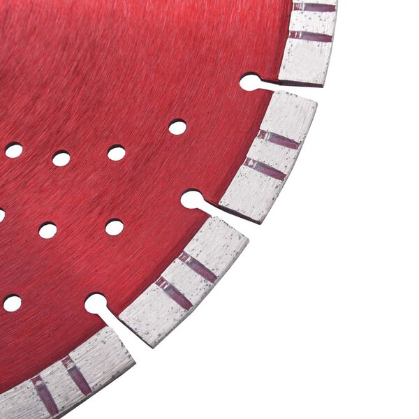 vidaXL Diamantový rezací kotúč s turbom a otvormi oceľový 350 mm