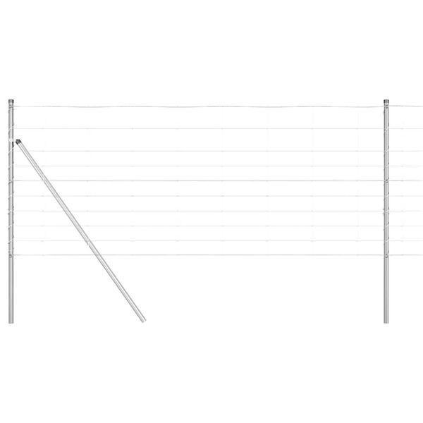 vidaXL Stĺp na plot. Zinkovan&yacute; 25 x 1 m Oceľ