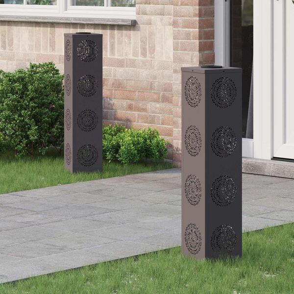 vidaXL Sol&aacute;rne LED svetlo na chodn&iacute;k 2 pcs Čierna