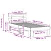 vidaXL Rám postele Včelí hnedý 75 x 190 cm Masívne borovicové drevo