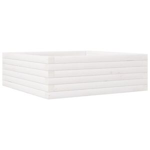 vidaXL Z&aacute;hradn&yacute; kvetin&aacute;č biely 70x70x23 cm borovicov&yacute; mas&iacute;v