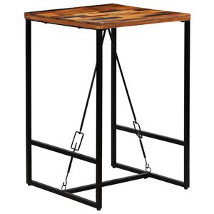 vidaXL Barov&yacute; st&ocirc;l, recyklovan&yacute; mas&iacute;v 70x70x106 cm