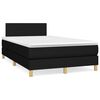 vidaXL Boxspring posteľ s matracom a LED, čierna 120x190 cm, l&aacute;tka