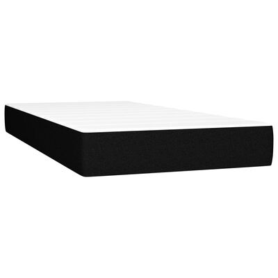 vidaXL Boxspring posteľ s matracom čierna 100x200 cm látka