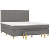 vidaXL Boxspring posteľ s matracom tmavosiv&aacute; 180x200 cm l&aacute;tka