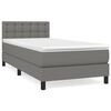 vidaXL Boxspring posteľ s matracom tmavosiv&aacute; 90x200 cm l&aacute;tka